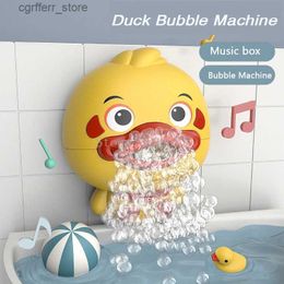 Baby Bath Toys Baby Bath Toys Electronic Bubble Duck Water Game Bubble Maker Pool Swimming Bathtub Soap Machine Bathroom Toys for Children Kids L48