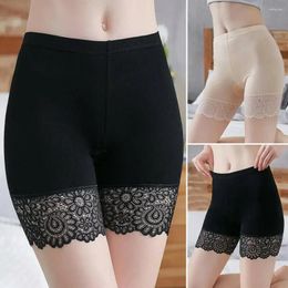 Women's Panties Women Elastic Safety Underwear Sexy Lace Anti Chafing Under Shorts Pants Mid Waist Seamless Soft Cotton For Lady