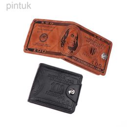 Money Clips New Short Men ID Card Holder Male Small Money Clips Engraving Fashion Large Capacity 240408
