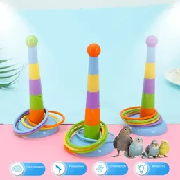 Other Bird Supplies Interesting Mini Iron Ring Toys Suitable For Parrots Intellectual Development Games Colorful Activity Training