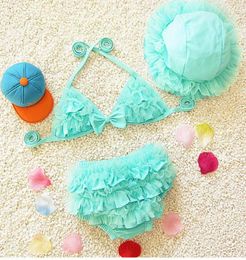 Summer Toddler Baby Sets Kids Girls Swimsuit Swimwear Beachwear Ruffles Children Newborn Girl Bikini Bathing Suit 17t7386884