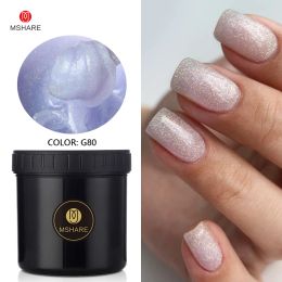 Gel MSHARE 250g Glitter Shiny Poly Acrylic Gel Sparkling Shimer Acrylgel For Nail Extension