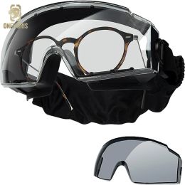 Eyewear ONETIGRIS Tactical Goggles Over Glasses, Anti Fog Tactical Eyeglasses, Safety OTG Goggles Protection with Interchangeable Len