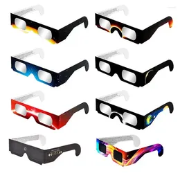 Party Decoration Full Solar Eclipse Viewer 6pcs Framed Paper UV Protection Glasses Viewing For Educator