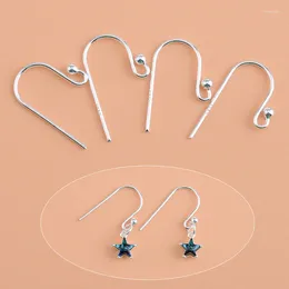 Stud Earrings 5 Pairs Of S925 Sterling Silver Semi-finished Ear Hook Accessories Handmade DIY Material Jewellery Women