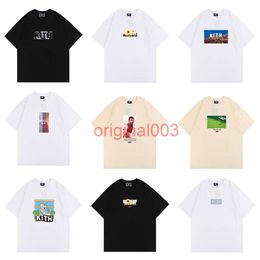 2024 New Kith shirts Tokyo Shibuya T shirt Men Women High Quality Street View Printing Shirts Tee Tops ROSE OMoroccan Tile Tees t-Shirt