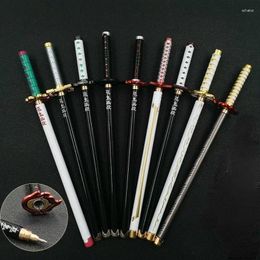 Styles Japan Anime Demon Model Gel Pen 0.5mm Black Refill Cosplay Prop Kid Student Gift SlayerWeapon Sword