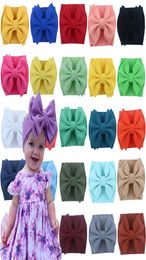 INS Colourful Baby Girls Big Bow Knot Headbands Hair Accessories Newborn Toddler Bowknot Head Wrap Kids Wide Band Turban Hairbands 1189919