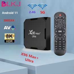 Box TV Box X96Max Plus Ultra Android 11 4GB 32G 64GB Smart TVBox Amlogic S905X4 8K Dual TV Wifi AV1 BT 5G Media Player Set Top Box