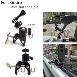 Cameras TUYU for insta 360 Camera Bicycle Mount Bike Motorcycle Bracket Holder Support for GoPro insta 360 one X R Skeleton Frame Stand