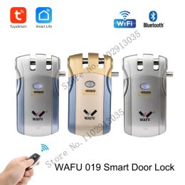 Lock Invisible Smart Lock Fringerprint Lock Tuya Smart Life Wifi Door lock Password Door Locks Bluetooth Remote Control Lock