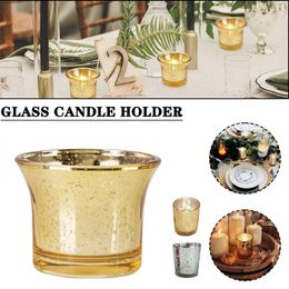 Candle Holders Votive Glass Tea Light Holder Speckled Tealight Home Wedding Party Decorations Golden/silver