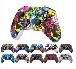 Camouflage painting Silicone Protective Skin Case Grips Cap for XBox One Controller Protector Thumb Grip Caps in opp bag solid col6308439