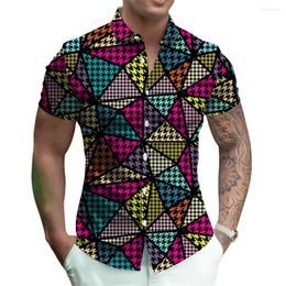 Men's Casual Shirts Floral Summer Cool 3d Print Hawaii Beach Lapel Short Sleeve Shirt Street Tops Men Women Clothes