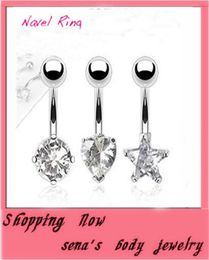 New 2015 Fashion Europestyle Belly Button Rings Stainless Steel Navel Piercing Belly Rings Body Jewellery Shiny jewel zircon buckle 9668541