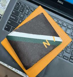 2022 New Designer wallets 5A Top quality N7 wallet for men Canvas leather women purse Fashion Short Card Holder coin pouch with b4790742