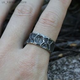 Cluster Rings Viking Githic style stainless steel Celtic knot ring for mens Nordic Trinity wedding ring for womens band jewelry and boyfriend gifts240408