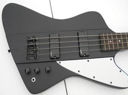 Custom 4 Strings Fire V Thunderbird Matte Black Electric Bass Guitar Short Scale Length 762 mm China EMG Pickups BlackHardware9564941