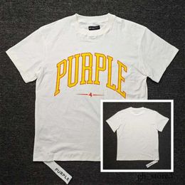 Purple Jeans Shirt Luxury Men's T-shirt Purple Shirt Brand Name Punk T-shirt Designer T-shirt Fashion Round Neck Short Sleeve Letter Pattern Purple Brand T Shirt 172