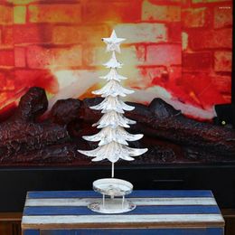 Candle Holders Tea Light Stand Sparkling Xmas Tree Elk Candlestick Festive Christmas Holder With Stable Round Base Heat-resistant