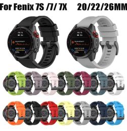 26 22 20MM Silicone QuickFit Watchband Straps For Garmin Fenix 7X 7 7S Solar instinct 2 6 6X Pro 5x Descent EPIX gen2 Fenix3 HR En9817144
