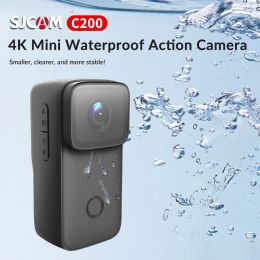 Cameras SJCAM C200 Action Camera 4K 16MP NTK96660 WiFi GYRO Antishake Night Nision 40M Waterproof Sports DV Webcam Thumb Camera