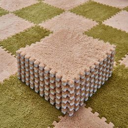 Carpets 4 PCS Splicing Block Carpet Mat Anti-collision Sound Insulation EVA Fluffy Floor Home Decor