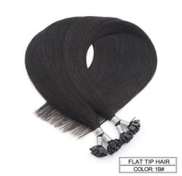 Flat Tip Human Hair Extensions 10gs Straight Capsules Keratin Pre Bonded Hair 18039 2003922039039240390398784829