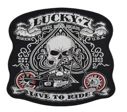 Whole Custom 105 inches Huge Embroidery Biker Patches for Jacket Back MC Surport PUNK LUCKY 77518627