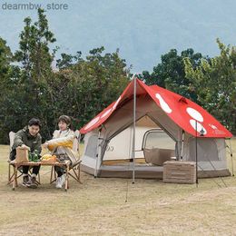 Tents and Shelters GOLDEN CAMEL Outdoor 3-4 Persons Camping Tent Mushroom House Portable Folding Thickened Picnic Automatic Tents Camping Supplies L48