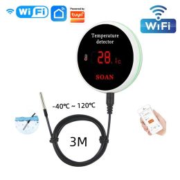 Clothing Tuya Wifi Temperature Humidity Senor External Probe Remote Monitor Alarm Indoor Thermometer Hygrometer Detector Smart Life App