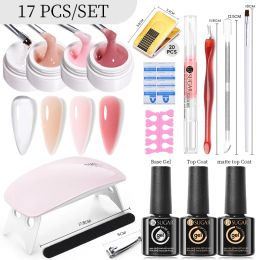 Kits UR SUGAR Extension Gel Nail Polish Set With Dry Machine Finger Building French Tips All For Manicure Tool Nails Art Varnishes