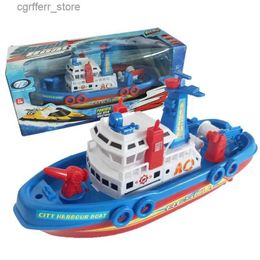 Baby Bath Toys Electric Fire Boat Children Marine Rescue Toys Navigation Warship Toy Gift Pool Bath Toys L48