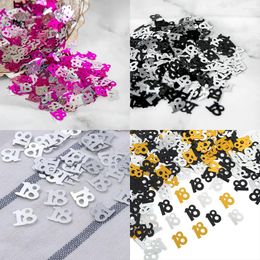 Party Decoration 15G/Bag Age 18th Year Old Happy Birthday Sequin Confetti Table Scatters Number Digital 18 Anniversary Gift Decorations