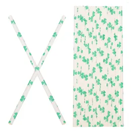 Disposable Cups Straws 96 Pcs Tableware Paper Flatware Patricks Day Party Favors Patrick's