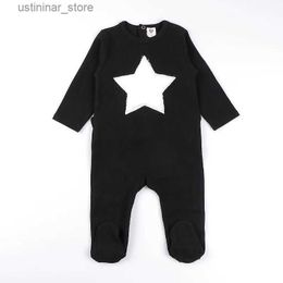 Rompers Baby romper pyjamas kids clothes long sleeves children clothing heart star baby overalls ribbed boy girls clothes footies romper L47