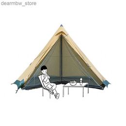 Tents and Shelters 3F UL GEAR Pyramid Tipi Tent Outdoor Camipng 4-6 Persons Large Tent 40D/210T Windproof Tent 3 Season With Snow Skirt L48