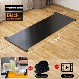 140/180/200cm Skating Training Glide Mat Professional Leg Core Training Workout Board for Ice Hockey Roller Skating Leg Exercise 240325