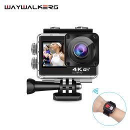 Cameras 4K 60FPS Helmet Action Camera 24MP 2.0" Touch LCD 4X EIS Dual Screen WiFi Waterproof Remote Control Webcam Sport Video Recorder