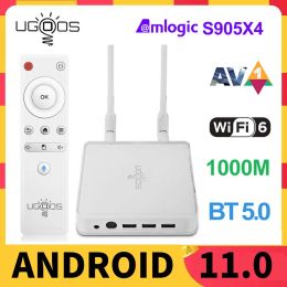 Box UGOOS AM7 TV BOX Android 11 Amlogic S905X4 Media Player DDR4 4GB RAM 32GB ROM Support AV1 CEC HDR WiFi6 1000M BT5.0 OTT
