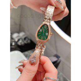 Women's B brand with logo Watch Fashion Luxury Designer Women Serpenti Wristwatch Seduttori Light Diamond Snake Head Shaped Women's Steel Chain HSJQ RXRY