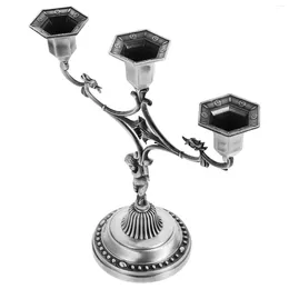 Candle Holders Metal Holder Ornament Church Stand Zinc Alloy Candlestick Banquet Wedding Party Home Decor