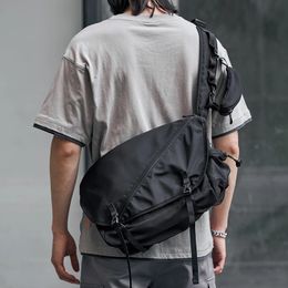 Japan Korean Style Mens Shoulder Crossbody Bag Waterproof Large Capacity Light weight Sport Casual Travel Messenger Sling 240326