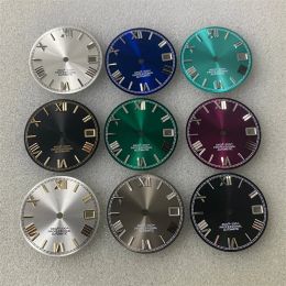 Kits 2023 New NH35 Dial 10 Styles 28.5mm No Luminous Roman Numeral Watch Dial for NH35 NH36 Movement Watch for Men Parts Accessories