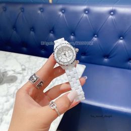 Lady's Quartz Chanells Watches White Ceramic Sapphire Crystal Factory Diamond Dial 33mm H5698 Ladies Watch Women Fashional Watchs Woman Designer Wristwatch 943