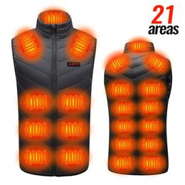 Carpets USB Electric Thermal Fever Vest 9/21Pcs Heated M-4XL Outdoor Camping Hiking Winter Quick Heating Suit Washable