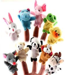 Animals Finger Puppets Good Tool of Telling Storey Baby cartoon Toys plush doll Children kid Christmas Party Favour gift drop shippi9067137