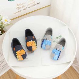 Slipper Autumn Winter Boys Cotton Fabric Home Shoes Children Cute Dinosaur Floor Slippers Kids Anti-slip Sock Shoes Indoor Warm Slippers 240408