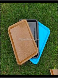 Ashtrays Accessories Household Sundries Solid Colour Rec Ashtraies Smoke Smoking Plastic Rolling Tray Home Flax Bar1148692