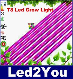 whole 25pcs 2ft 4ft 5ft T8 Integrated Led Tube Grow Lights SMD2835 18W 27W 36W Indoor Hidroponia Plants Hydroponic Grow Box AC6462221